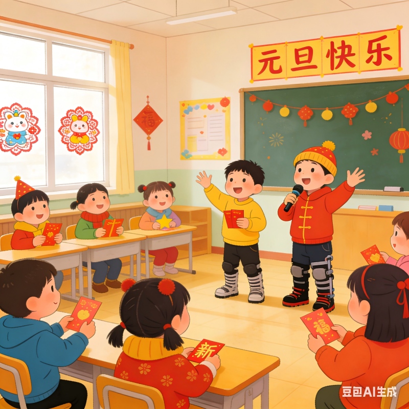 元旦快乐，特别的小朋友！